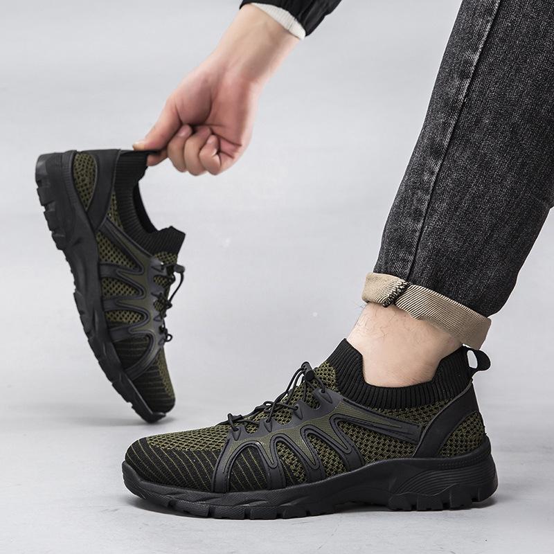 Летняя дышащая сетчатая мужская обувь для отдыха на природе, удобная обувь для альпинизма, повседневная обувь для бега на шнуровке, спортивная обувь для мужчин