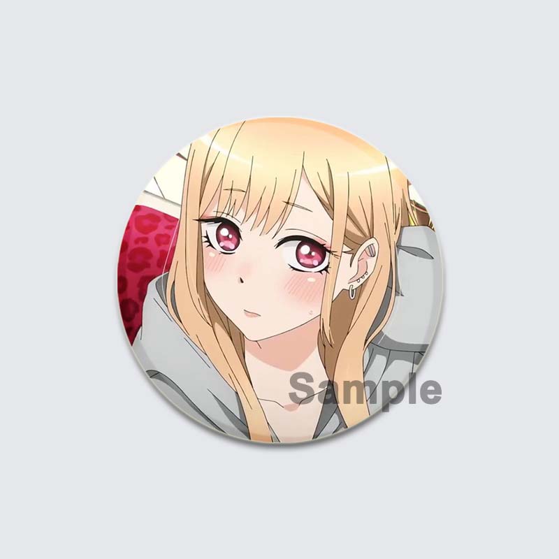 32/44/58mm Cute Cartoon My Dress Up Darling Pins Round Handmade Brooches for Backpack Cothes Accessories Anime Collection Badge Decoration