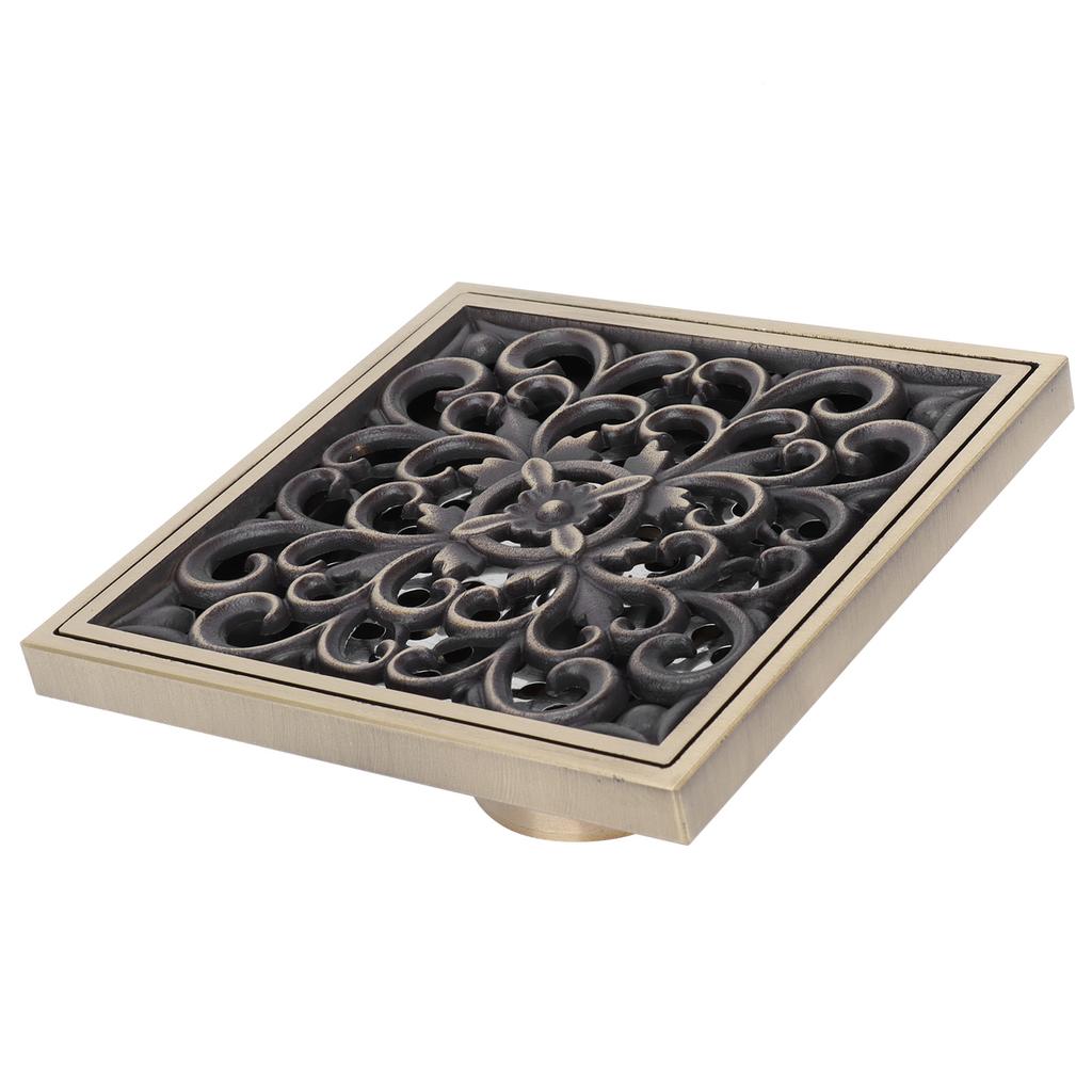 Комплект сливного отверстия в полу, антикварный дезодорирующий слив для душа, ванной комнаты, туалета, балкона, гаража 10x10 см