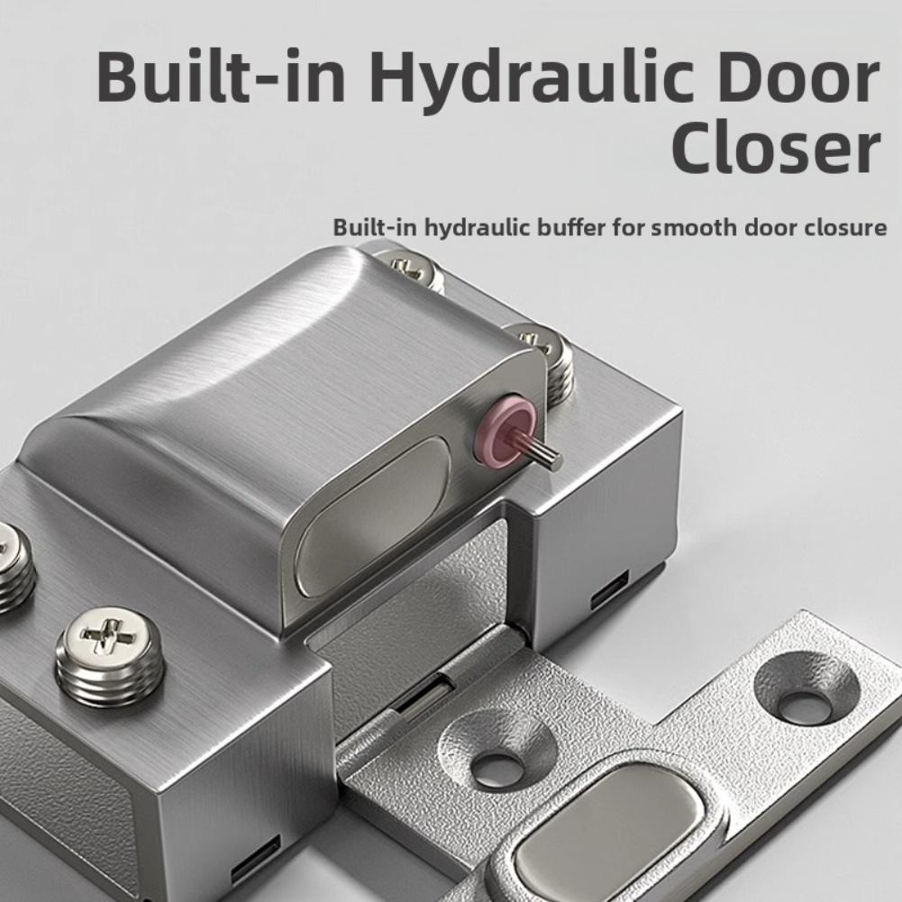 Cabinet Door Hinges Stainless Steel Hydraulic Damper Buffer Soft Close Frameless Glass Door Cabinet Clamp For 5-8mm Door Hinge