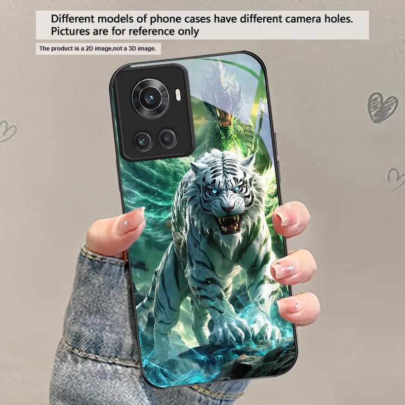 Огромный дракон и тигр Для OnePlus Ace 2 3 2V 5 Pro Nord CE 2T 2 3 Lite N20 N30 6 7T 8 8T 9 10 Pro 11R 12R 13R Стеклянный чехол для телефона