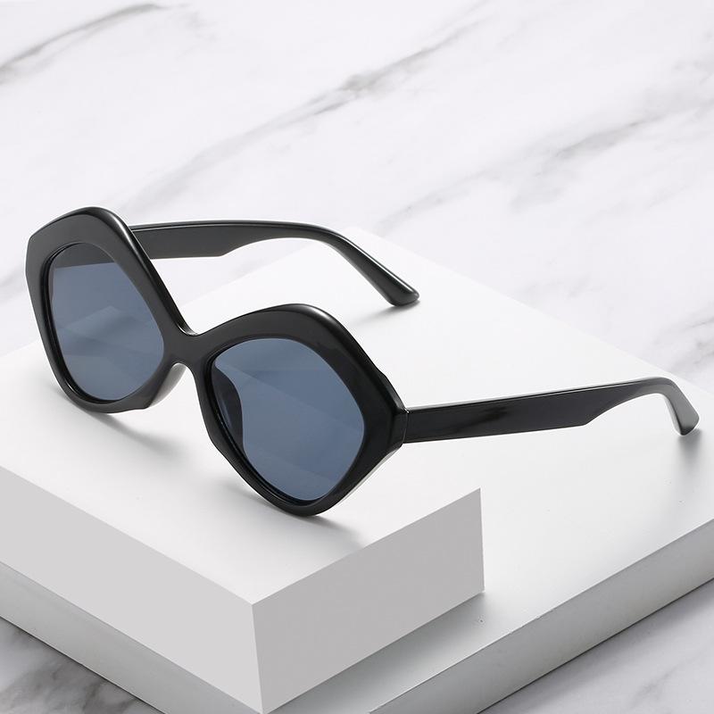 European and American irregular rhombus sunglasses Internet celebrity fashion trend tortoiseshell women sunglasses