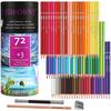 HIFORNY Colored Pencil Set for 72 Colored Pencils with Artist Soft Vibrant for and Kids 75-Piece Adults, Extras, Core, Colors, Adults, Beginners,