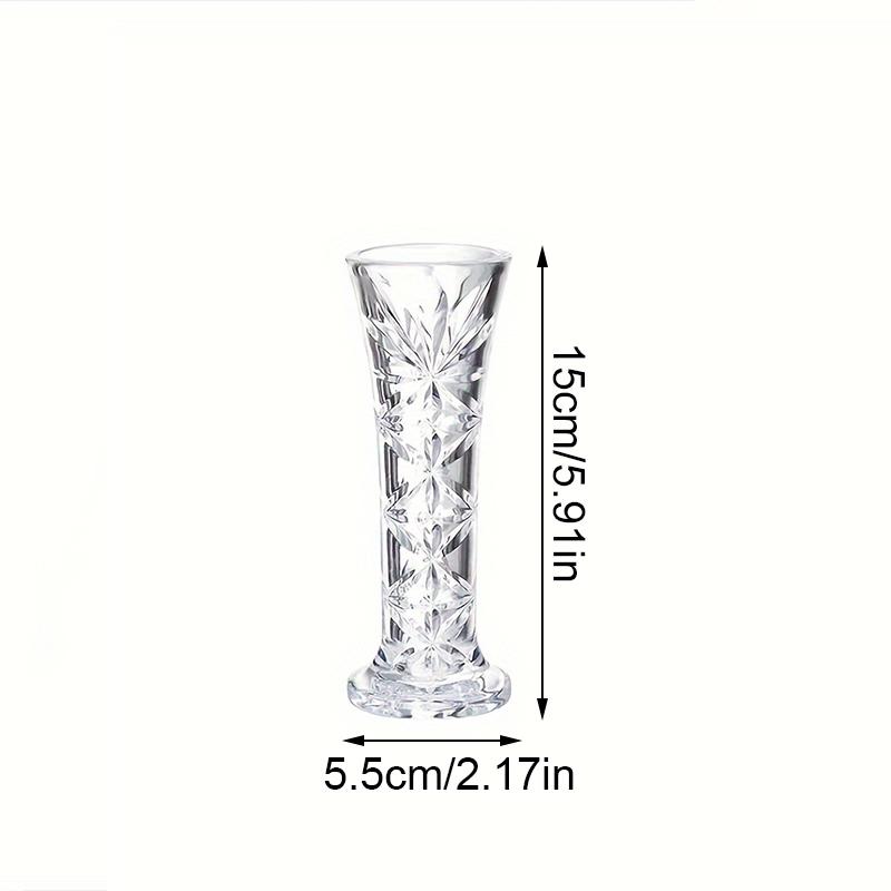 1шт пластиковая ваза для цветов имитация хрустальной вазы акриловая маленькая ваза для домашнего рабочего стола украшение ваза