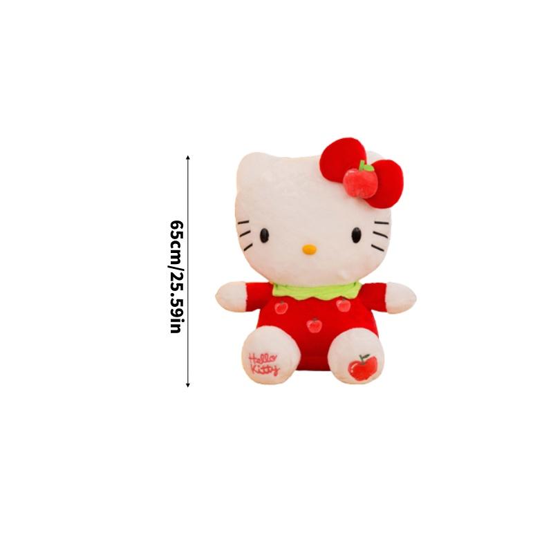 Cute And Cuddly Hello Kitty Cat Plush Toy With Strawberry And Bamboo