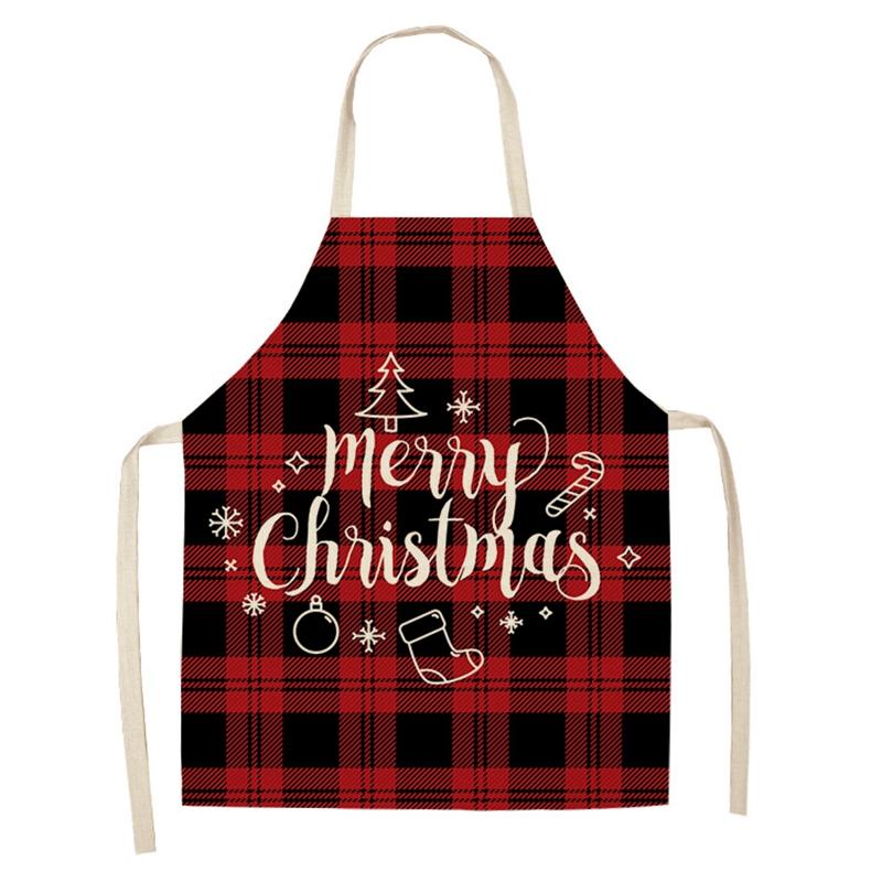Linen Merry Christmas Apron Christmas Decorations for Home Kitchen Accessories 2024 Christmas Natal Navidad 2025 New Year Gifts