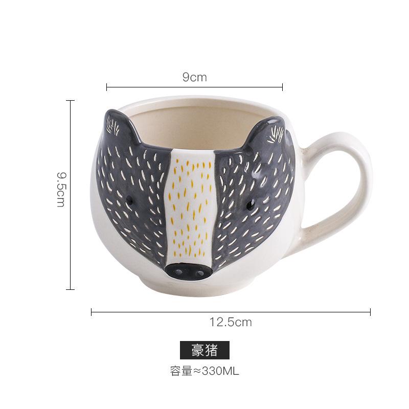 Мультяшная кружка для воды с животными, креативная керамическая кружка, офисная чашка для чая, послеобеденный чай, кофейная чашка, домашний набор для завтрака, праздничный подарок