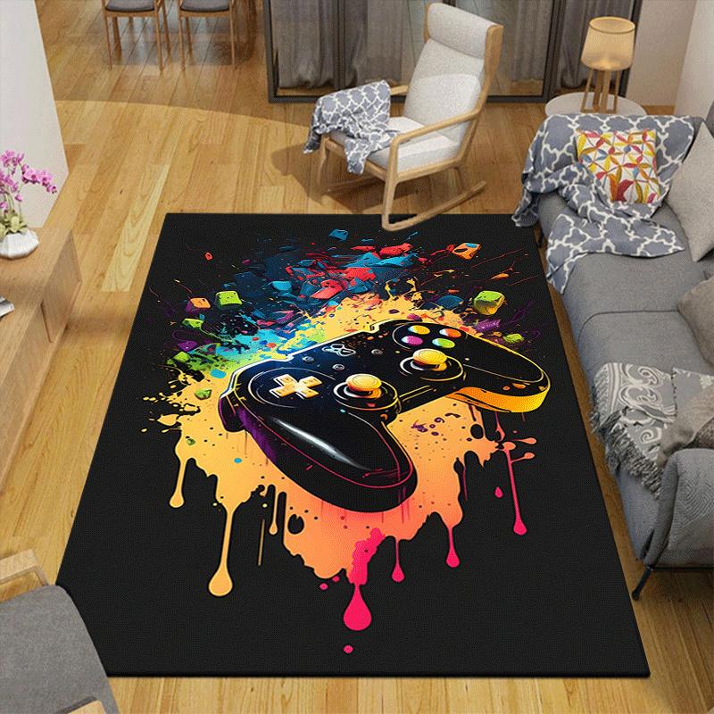 1pc Game controller Design Area Rug - Soft, Anti-Slip, and Durable Gaming Room Decor for Bedroom