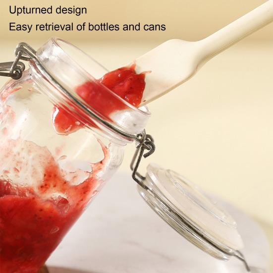 Силиконовая лопатка для банок для соскребания, намазывания, с длинной ручкой, резиновый скребок для банок, бутылок, термостойкий, не содержит БФА, силикон