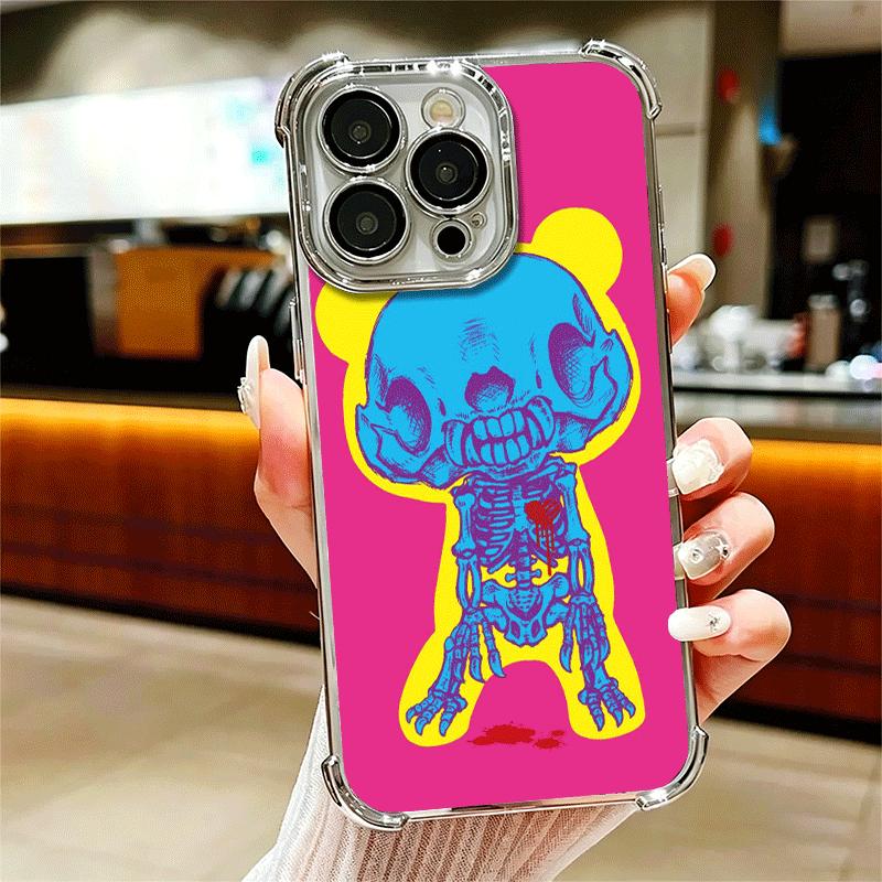 G-Gloomy Bear Soft Phone Case For iPhone 15 16 17 Air 14 Pro Max 16E Plus 13 12 Mini Plating Anti-Fall Fundas
