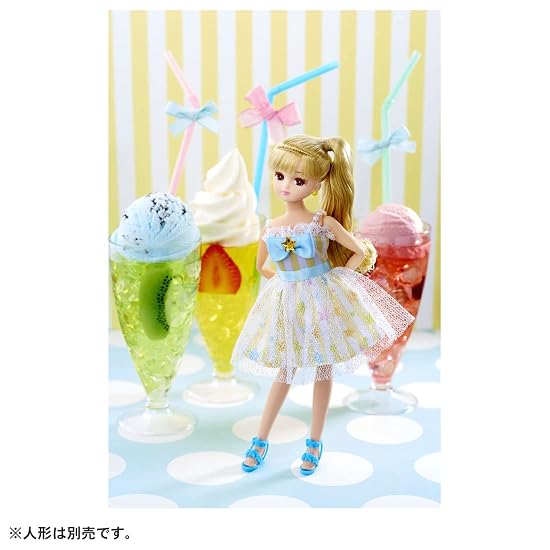 TAKARA TOMY "Licca-chan Dress LW-04 Colorful Star" Dress-up Doll Pretend Play Toy, Ages 3 and up, To