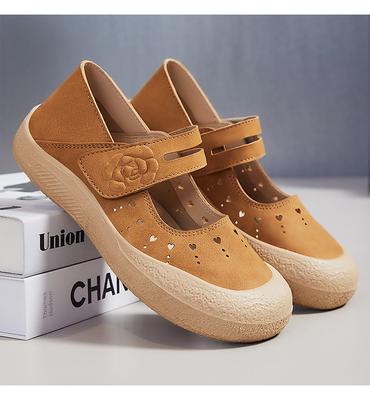 Модная женская повседневная летняя обувь 2025 Дышащая обувь-слипоны Комфорт Противоскользящая мягкая подошва для ходьбы, улицы, обувь для мам в стиле с низким вырезом