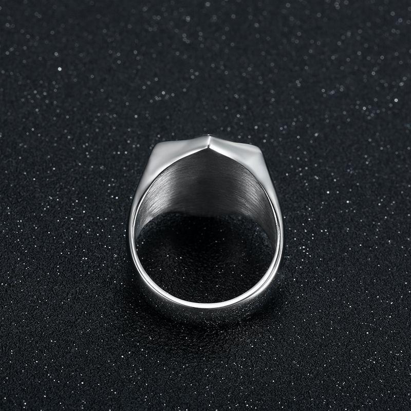 European Retro Titanium Steel Templar Knight Men's Ring