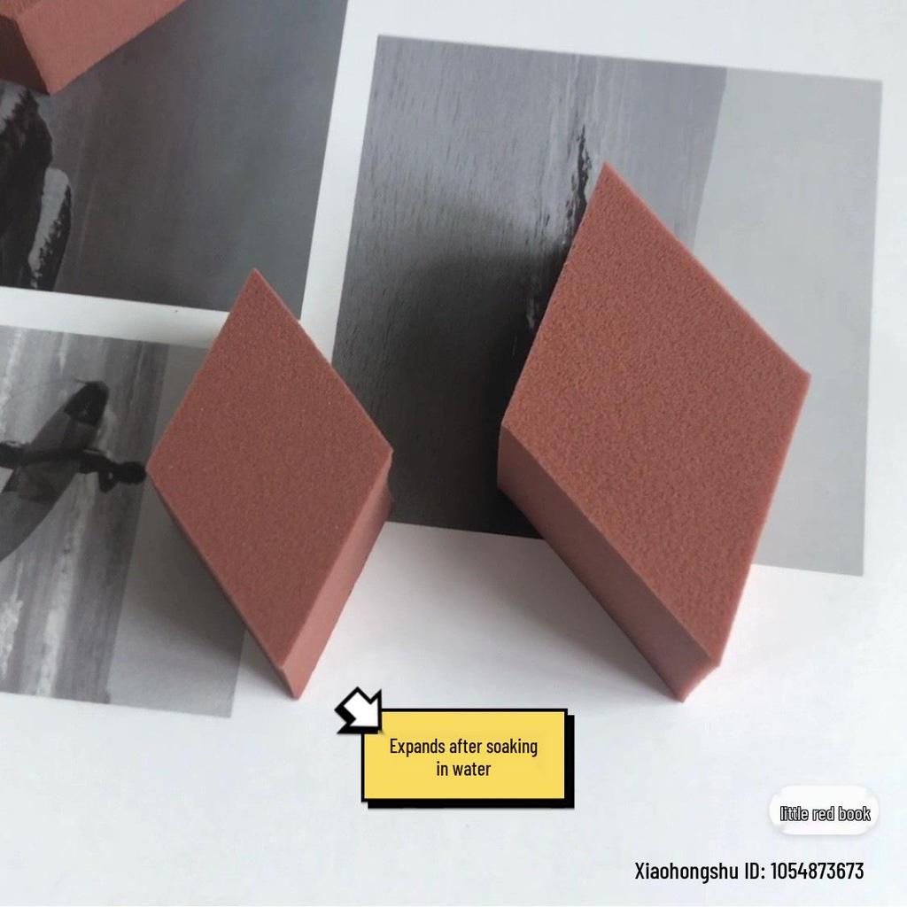 Маленькая алмазная губка для макияжа без латекса: Сухое/Влажное, Квадратный, Одноразовый Инструмент для Нейл-арта и Салона Красоты.