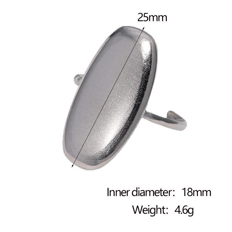 Регулируемое открытое кольцо из нержавеющей стали с золотым покрытием для женщин - Высококачественное, полированное ювелирное изделие из титановой стали