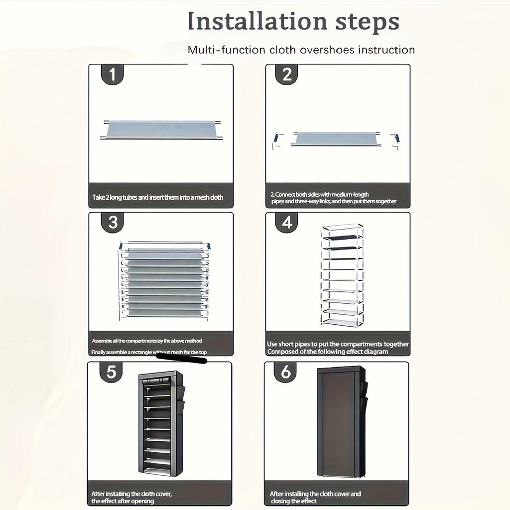 6/8 Layer Simple Shoe Rack Multi Layer Space Saving Economy Household Dustproof Storage Shoe Cabinet Dormitory Doorway Indoor Simple Cabinet