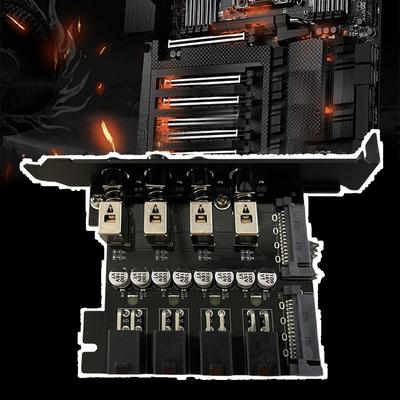 Карта расширения питания Двухканальная карта расширения PCI для жесткого диска 4 свободных бита PCI Расширение битов с кабелем SATA Управление питанием SSD