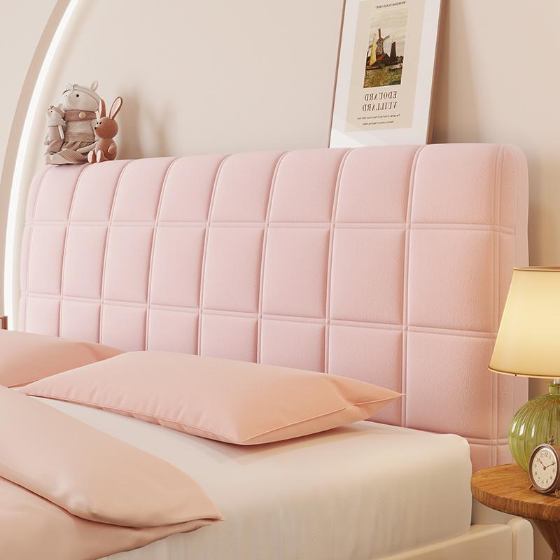 Чехол на изголовье кровати с сетчатым узором, эластичный, мягкий, всеобъемлющий, чехлы для изголовья, однотонный, утолщенный, пылезащитный, защитный чехол для спинки