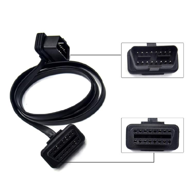 Удлинительный кабель OBD2 от мужчины к женщине, 30/60/100 см, с 16-контактным интерфейсом, для точной диагностики автомобиля