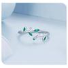 Кольцо Fresh Leaf Open Ring из серебра 925 пробы, повседневные кольца из стерлингового серебра 925 пробы с листьями