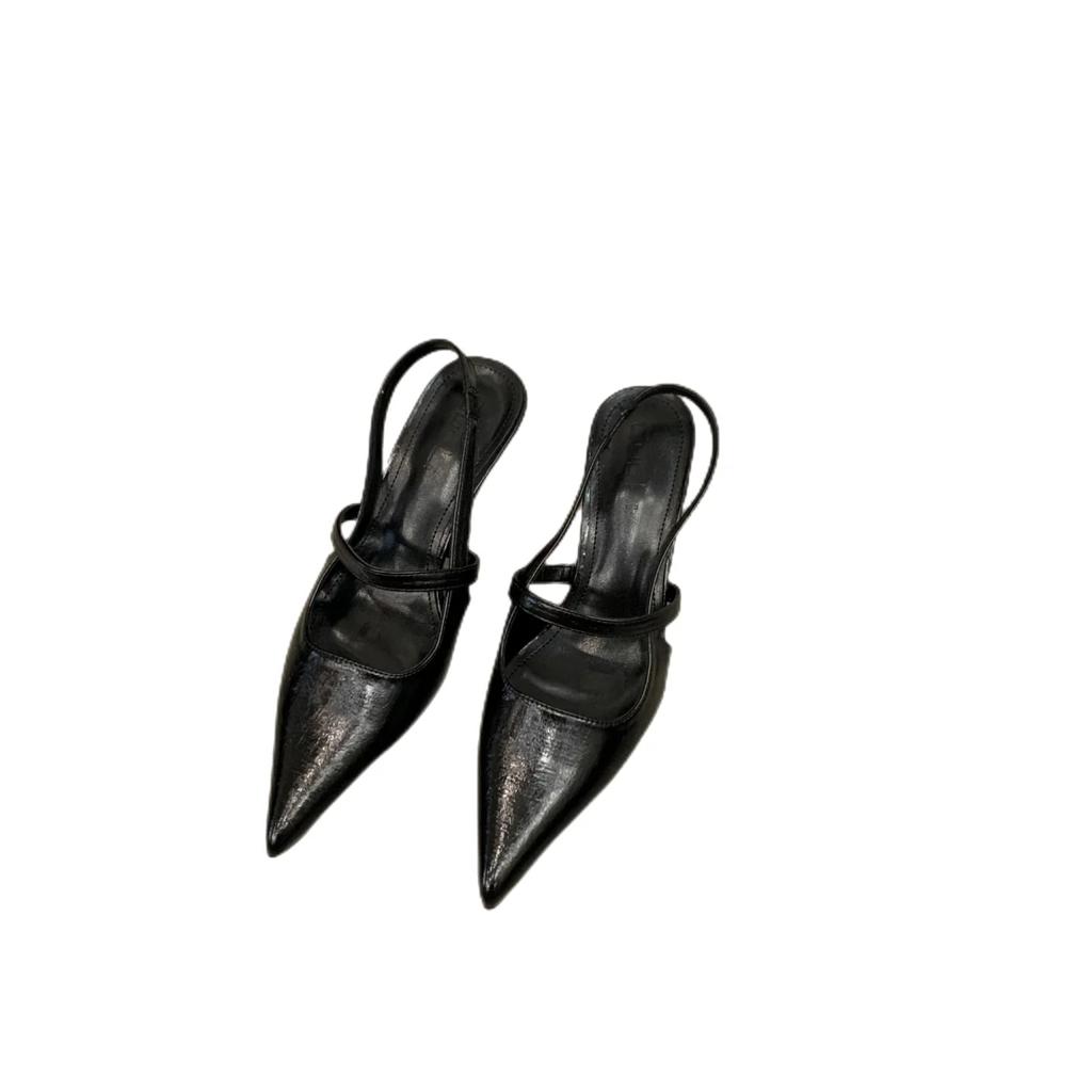 Fashion 4.5cm Summer Heels Shoes for Women New Fashion Thin Heel Pointed Toe Women Sandals Sexy Dress Party Women Heeled Shoes Pumps