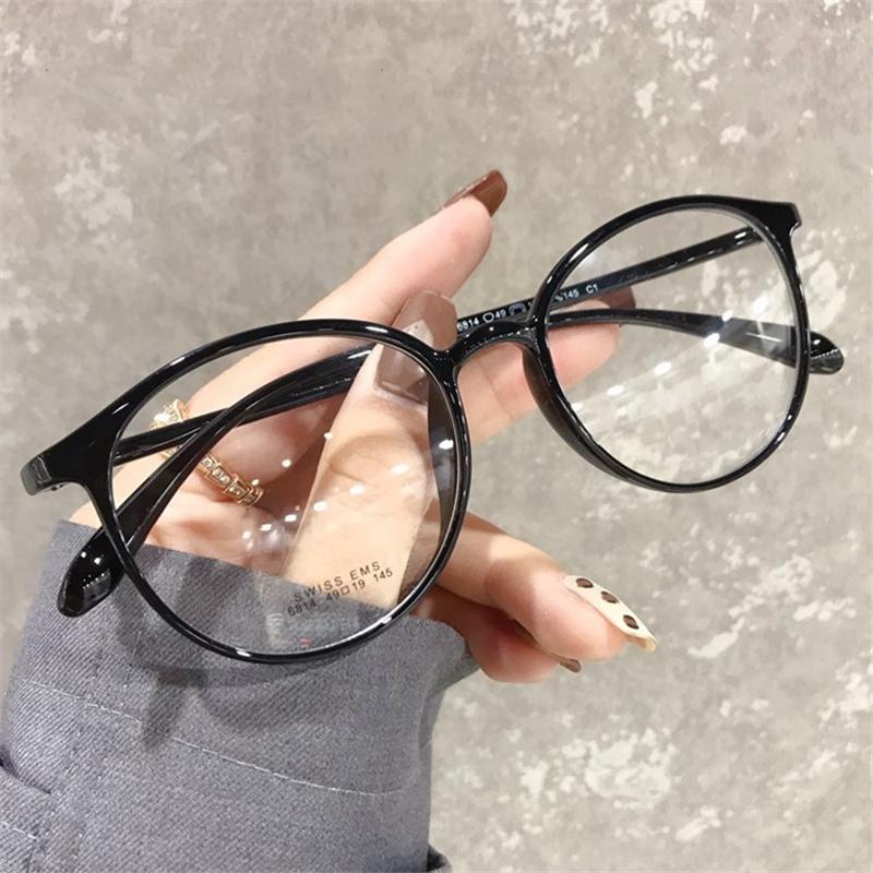 Fashion Round Frame Popular Spectacles Myopia Glasses Men Women Retro Trend Anti Blue Rays Eyeglasses
