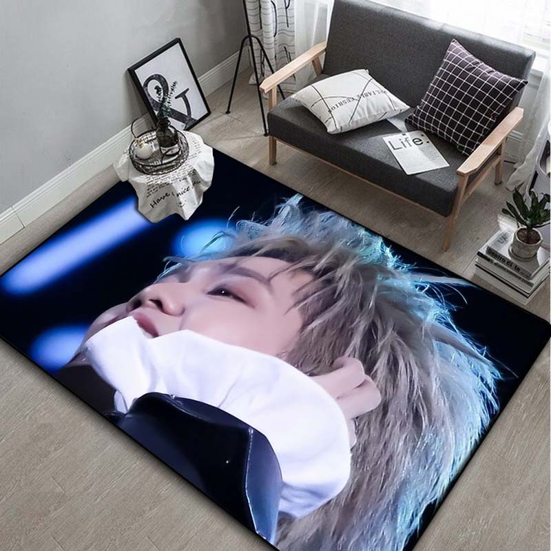 Kpop Idol Stage Performance Area Rug, Concert Themed Floor Carpet, Soft Non-slip Mat for Home Decor