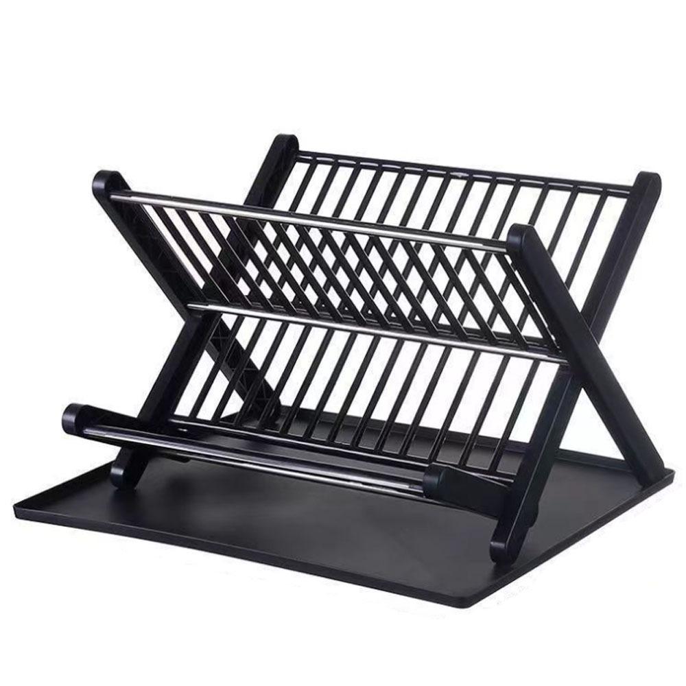 Пластиковая складная сушилка для посуды большой вместимости, держатель для сушки столовой посуды, сушка над раковиной