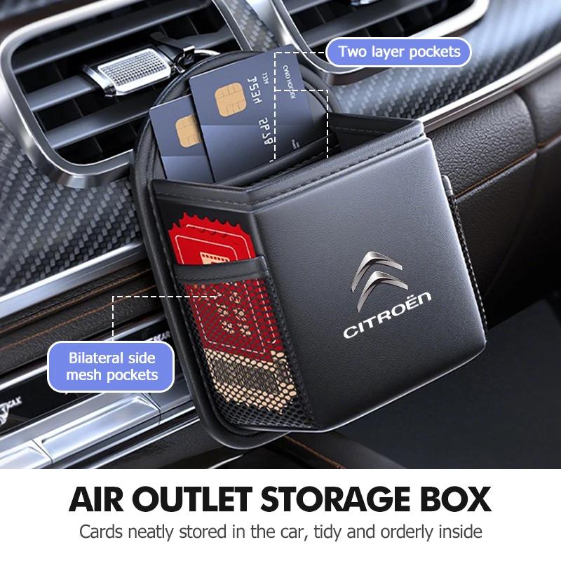 APS2 Car Air Vent Outlet Storage Bag Phone Holder Pocket Organizer For Citroen Jumper Celysee Cactus Picasso Aircross Saxo Grand