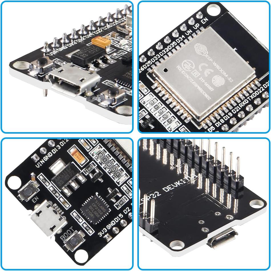 ESP-WROOM-32 ESP32 ESP-32S 2,4 ГГц двухрежимный WiFi + Bluetooth двухъядерный микроконтроллерный процессор интегрированный с антенным усилителем радиочастот