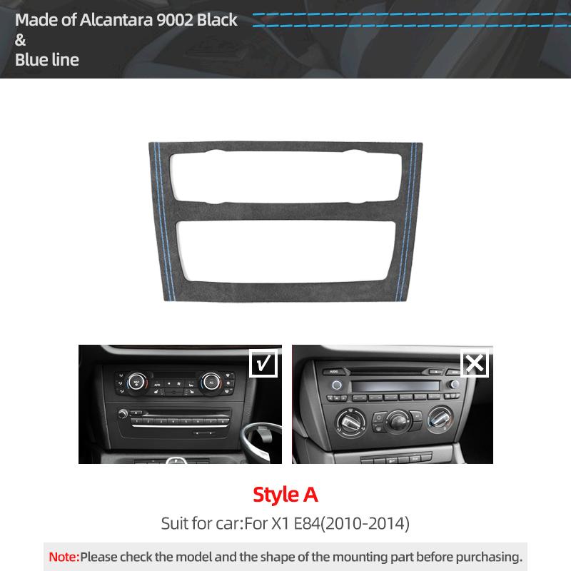 For BMW X1 E84 Made of Alcantara Car Interior Center Console Air Condition CD Panel Trim Performance Sticker Tuning Accessories