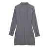 European American Women's Clothing Fashionable Temperament Long-sleeved Slim Shirt Short Dress
