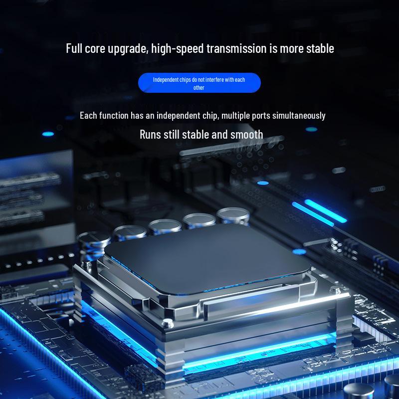 USB-C Док-станция с USB 3.0 Хабом, Сплиттер для Ноутбука, 100W Зарядка, 4K HDMI Конвертер