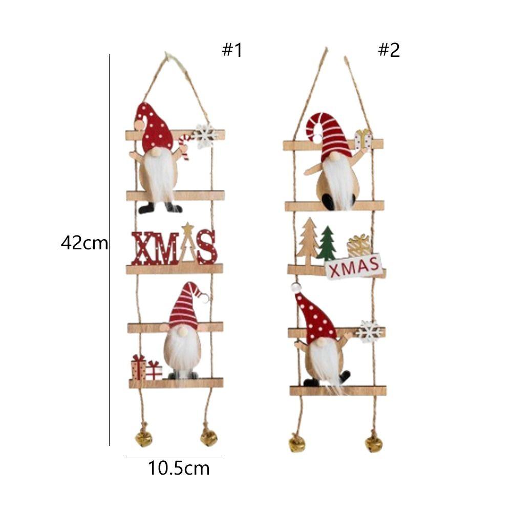 With Bells Climbing Ladder Santa Claus Pendants Cartoon Merry Christmas Decor Party Favors