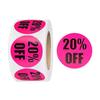 Круглые дисконтные наклейки диаметром 1 дюйм: Черный текст на цветных самоклеящихся этикетках для товаров со скидкой (25MM)