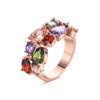 Dudu Butterfly Jewelry Mona Lisa Colorful Zircon Ring, European & American Gold-plated Creative Style for Women