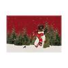 Christmas Snowman & Snowflake Plaid Insulated Placemat - Festive Table Decoration