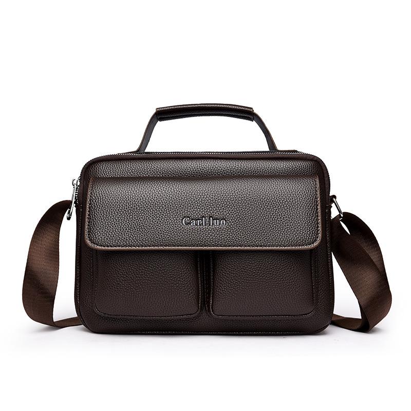 Мужская ретро деловая сумка-мессенджер через плечо большой вместимости