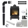 Fireplace Fireplace Insert KRATKI LUCY 12 kW Ø 200 Black EKO Built In Set