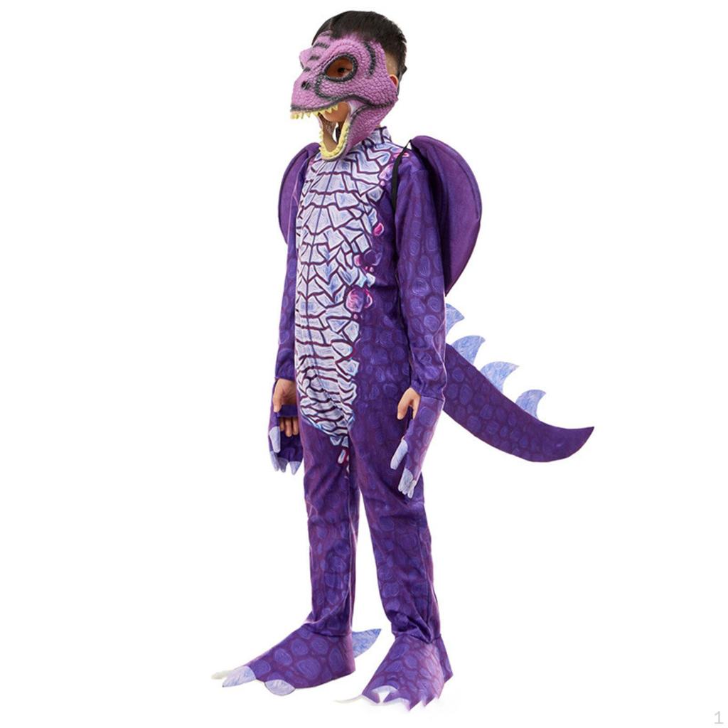 Детский костюм динозавра с хвостом, крыльями и маской, костюм дракона, подарок для детей для сцены