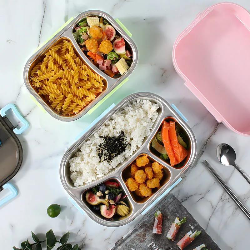 Изолированный ланч-бокс из нержавеющей стали 304 с крышкой, микроволновая печь, ланч-бокс для студентов и женщин, офисный работник, ланч-бокс с одним отделением