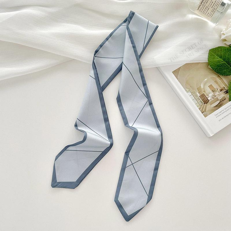 Luxary Korean Twill Decorative Ribbon Small Scarf for Women Hair Band Small Scarf Binding Bag Handle Ribbon Headband Lady Tie