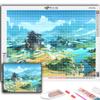 DIY 5D алмазная живопись Genshin Liyue игра Пейзаж Набор для вышивки крестом полная дрель вышивка мозаика художественная картина стразы подарок