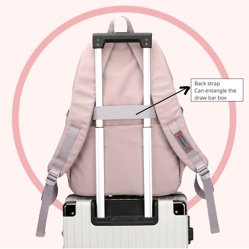 Middle School Student Schoolbags for Girl Commuting Large-capacity Backpacks Fashion Leisure Solid Color Book Bag Ultra-light Waterproof Knapsack