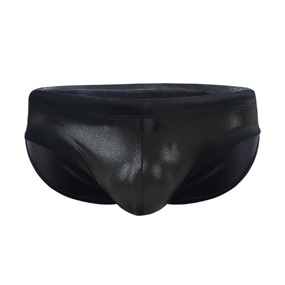 Men's Sparkly Low Waist Quick Dry Triangle Swimming Briefs