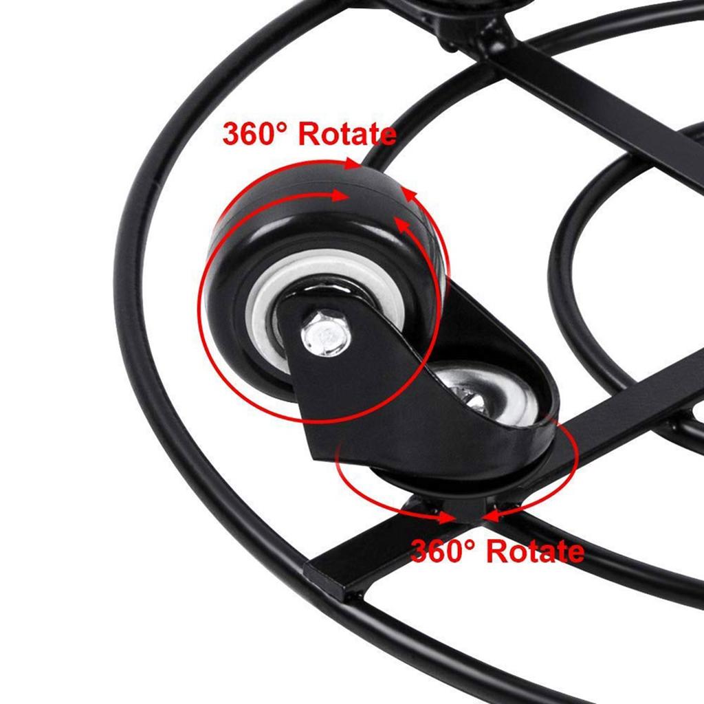 Сверхмощная железная подставка для растений в горшках с колесами, круглая стойка для цветочного горшка для использования в помещении и на открытом воздухе