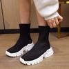 Knit Socks Boots Women Fashion Boots Sports Platform Shoes Chelsea Slip-on Casual Shoes Woman 2024 New Ladies Loafers Sneakers
