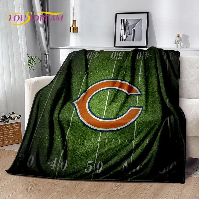 3D American Football Rugby Team Soft Flannel Blanket for Beds Bedroom Sofa Picnic,Throw Blanket for Cover Outdoors Leisure Gift