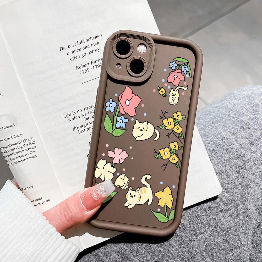 For Huawei P50 Pro P40 Lite Honor 8X 9X X9 Tecno Spark Go Infinix Smart 8 Vivo V29 V30 Y02 Y16 Flowers Pattern Soft Full Camera Protect Phone Case