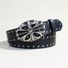 Belt Female Personality Willow Nail Blue Belt Punk Snap Casual Pants Belt Female